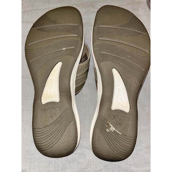 Clarks Cloudsteppers Womens Sandals Soft Comfortable‎ Size 8M US Gray - Picture 7 of 13